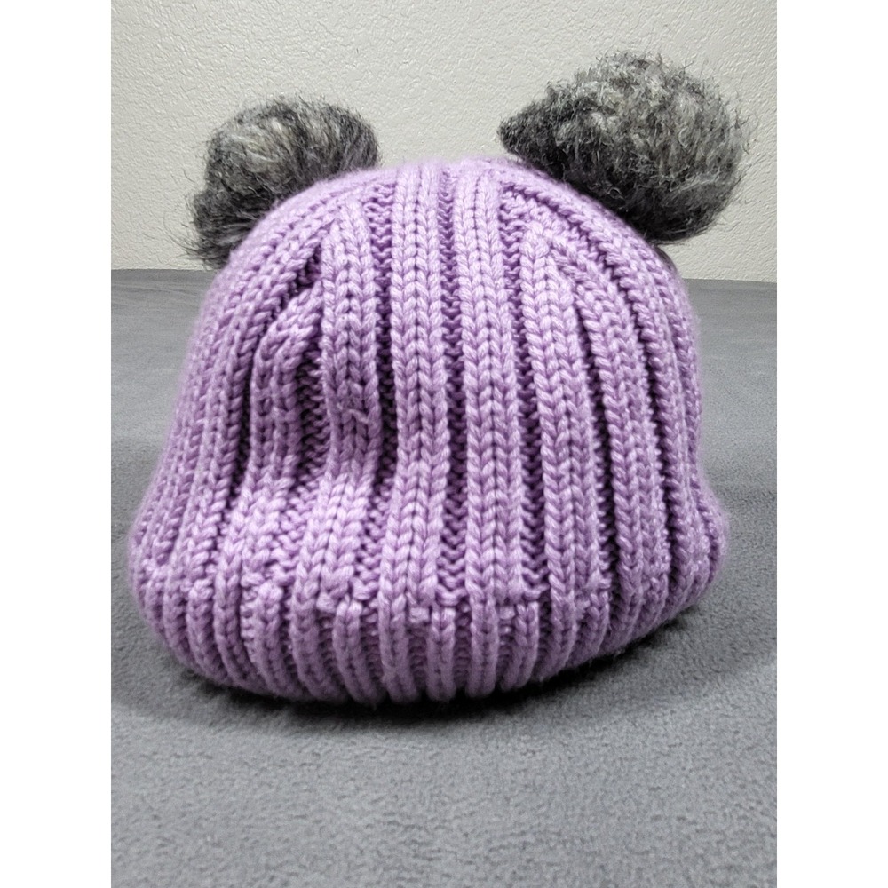 Columbia‎ Beanie Hat Unisex One Size Purple Knit Winter Acrylic Casual Pom Pom